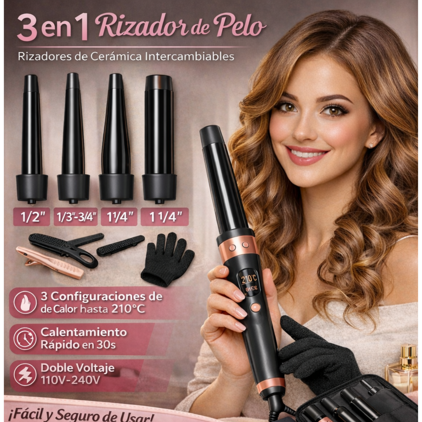 Rizador De Pelo 3 En 1